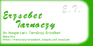 erzsebet tarnoczy business card