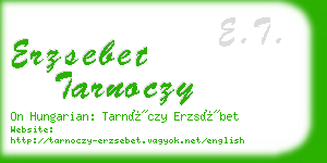 erzsebet tarnoczy business card